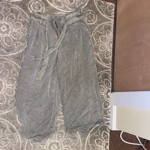 Army green flare pants